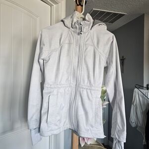 lululemon athletica W Light Gray Hooded Raincoat